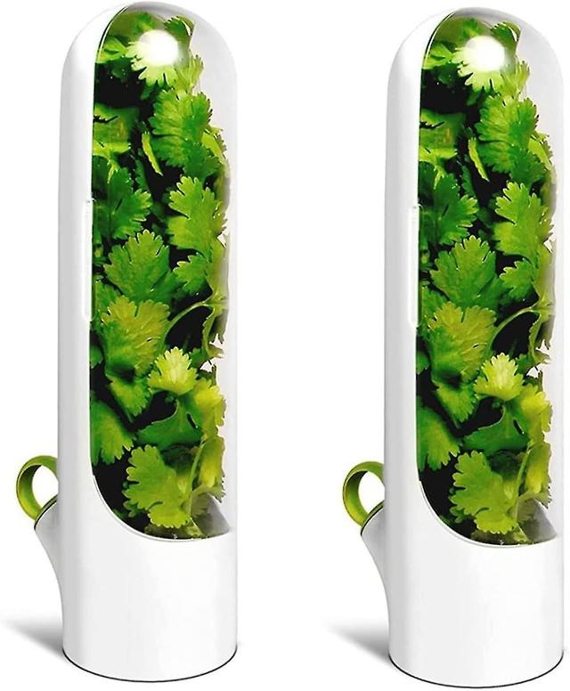 Jinzhaolai Herb Preserve Cup, Freezer Herb Vegetable Preserver Bottle, Suitable For Cilantro, Mint, Asparagus, Keep Greens Fresh For 2-3 Weeks 2pcs on Productcaster.