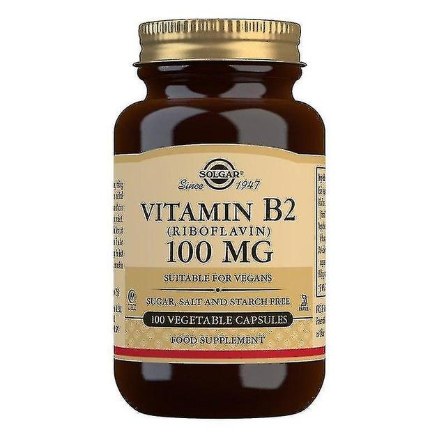 Solgar Vitamin B2 100mg Vegicaps 100 (12536648) on Productcaster.