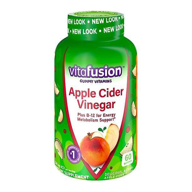 Vitafusion äppelcidervinäger gummier, 500mg äppelcidervinäger per portion plus b vitaminer, 60ct (30 dagars leverans) on Productcaster.