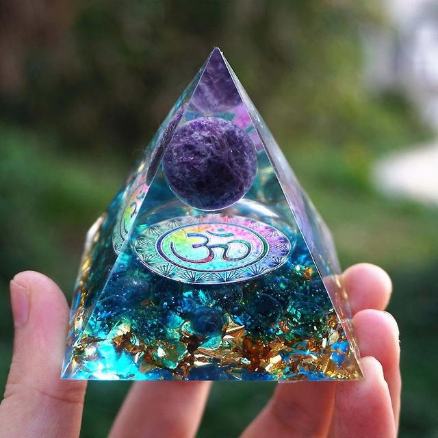 DeliaWinterfel Healing Crystal Energy Generator Blanacing Orgonite Pyramide 6-5cm / on Productcaster.