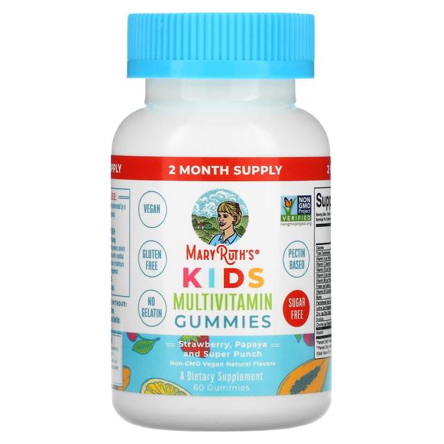 MaryRuth Organics, Kids Multivitamin Gummies, Morango, Mamão e Super Punch, 60 Gummies on Productcaster.