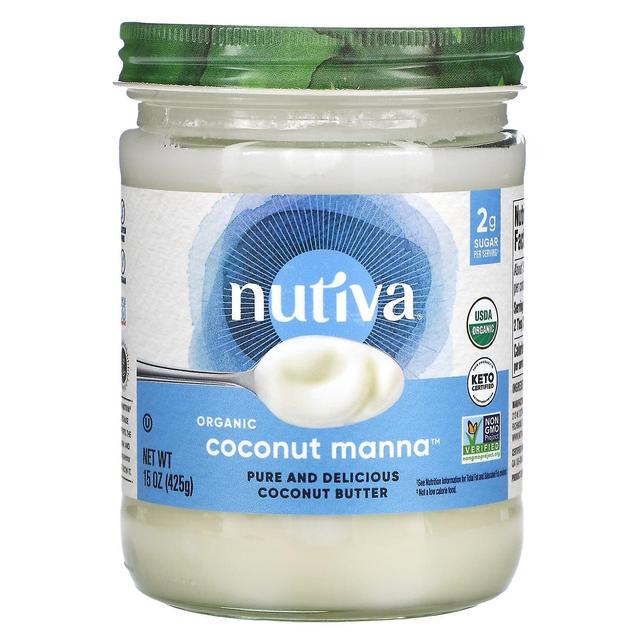 Nutiva, luomukookosmanna, puhdas ja herkullinen kookosvoi, 15 oz (425 g) on Productcaster.