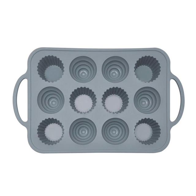 12 S Cake Silicone Stencil With Reusable Baking S For Tart Muffin-5 I Nordic Grey on Productcaster.