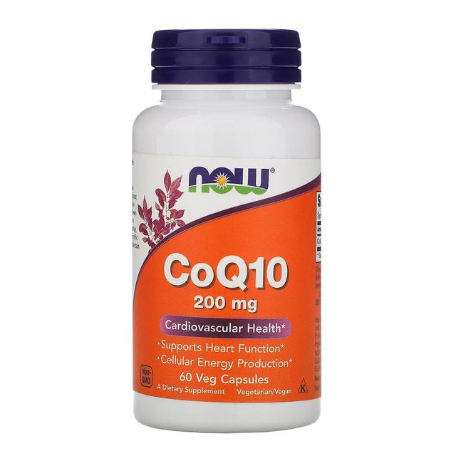 Now Foods, CoQ10, 200 mg, 60 kasviskapselia on Productcaster.