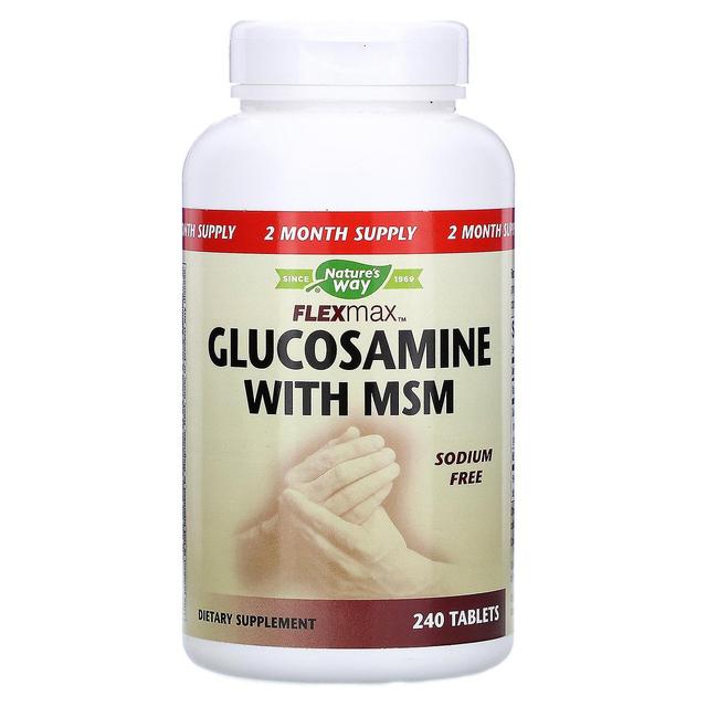 Nature's Way Naturens vej, Flexmax, Glucosamin med MSM, Natriumfri, 240 tabletter on Productcaster.