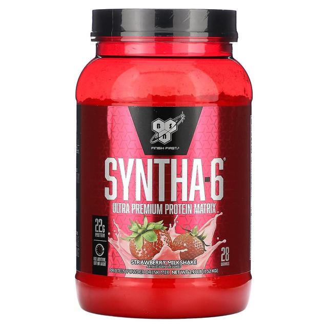 BSN, Syntha-6, Ultra Premium Protein Matrix, Milkshake de Morango, 2,91 lbs (1,32 kg) on Productcaster.