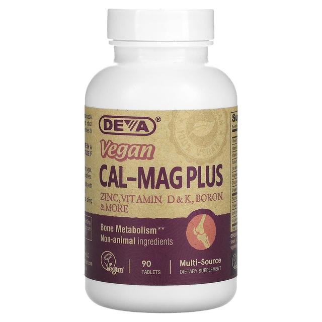 Deva, Vegan Cal-Mag Plus, 90 Comprimidos on Productcaster.