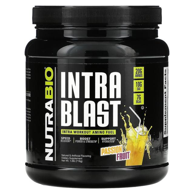 Nutrabio Labs, Intra Blast, Intra Workout Muskelbrændstof, Passionsfrugt, 1,6 lb (718 g) on Productcaster.