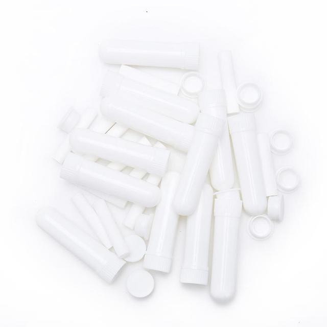 unbrand 12pcs Essential Oil Blank Nasal Inhaler Tubes Muti Color Blank Nasal Containers White on Productcaster.