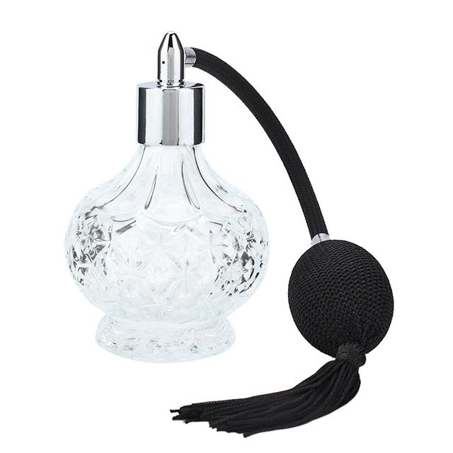 Retro Glass Perfume Bottle Refillable Tassel Empty Spray Bottle Atomizer 80ml on Productcaster.