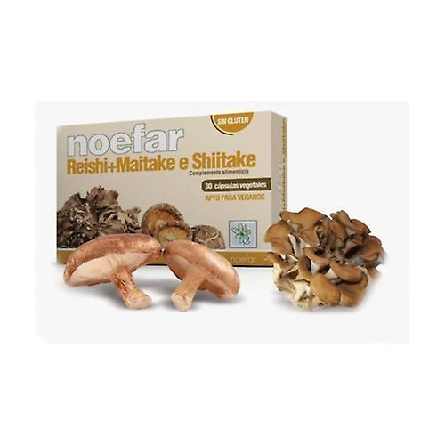 Noefar Reishi + Maitake + Shiitake 30 capsules on Productcaster.