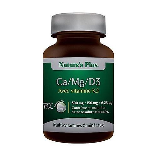 Nature's Plus Calcium, Magnesium, Vitamin D3 and K2 30 tablets on Productcaster.