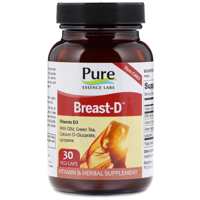 Pure Essence, Breast-D, 30 Vegi-Caps on Productcaster.