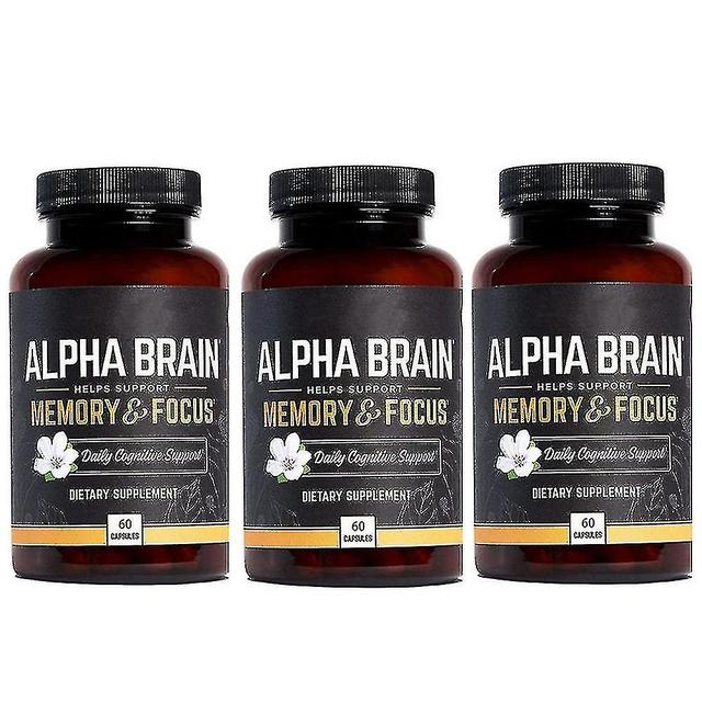 Zgwelt 1-3x Alpha Brain Memory Focus 60 Kapsuly doplnok pre mužov Ženy Au Fast Post 3PCS on Productcaster.