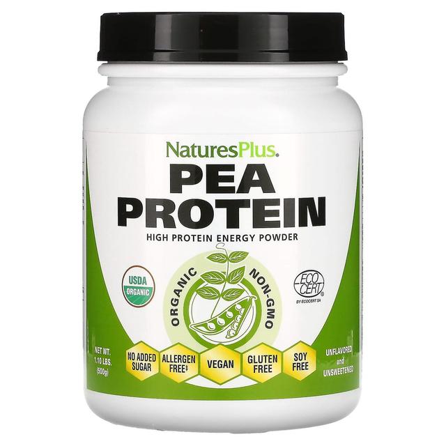 Nature's Plus NaturesPlus, Proteína de Ervilha Orgânica em Pó, 1,1 lbs (500 g) on Productcaster.