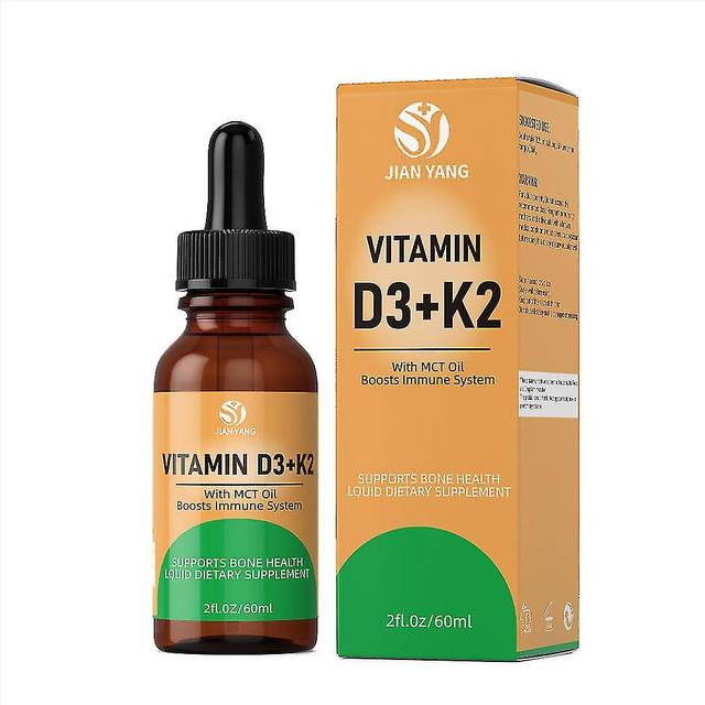 Gocce liquide del complesso vitaminico D3-K2, gocce del supplemento D3 della vitamina K2 vegana per il supporto alla salute dentale, muscolare, oss... on Productcaster.