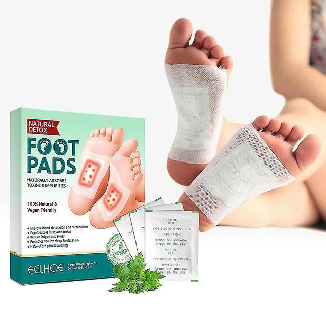 30pcs Wormwood Detox Foot Patch Cleansing Toxins Foot Patches Adhesive Detox Pads Improve Metabolism Blood Circulation Keep Leg Health on Productcaster.