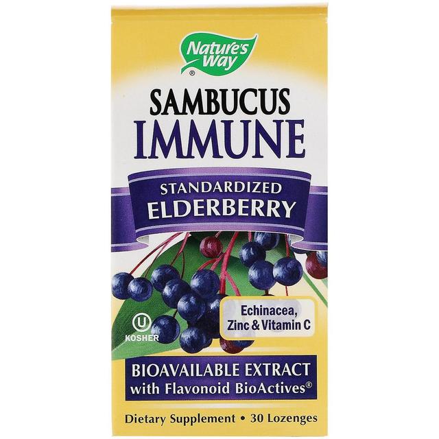 Nature's Way, Sambucus Immune, Elderberry, Standardizzato, 30 Lozenges on Productcaster.