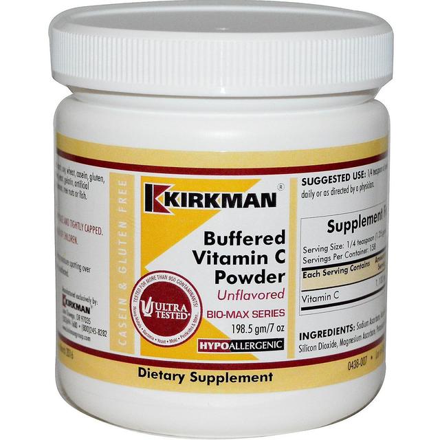 Kirkman Labs, Buffered Vitamin C Powder, Unflavored, 7 oz (198.5 g) on Productcaster.