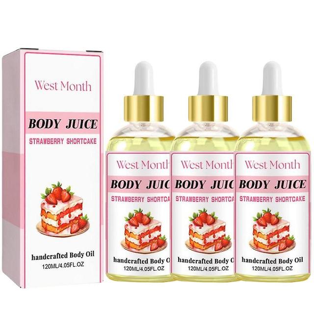 3X Body Juice Oil Strawberry Shortcake, Handcrafted Body Oil for Women on Productcaster.