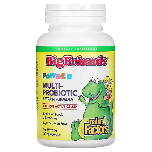 Natural Factors, BigFriends, Multi-Probiotic Powder, 3 Billion, 2 oz (60 g) on Productcaster.