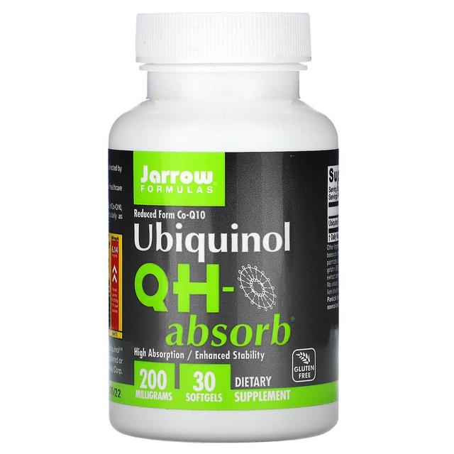 Jarrow Formulas Jarrow formler, Ubiquinol, QH-Absorb, 200 mg, 30 Softgels on Productcaster.