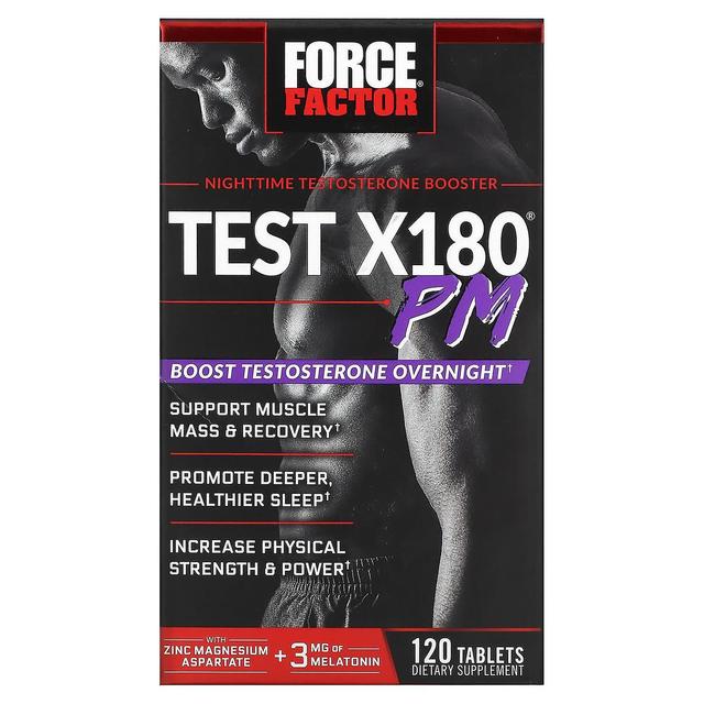 Force Factor, Test X180 PM, Nighttime Testosterone Booster, 120 Tablets on Productcaster.