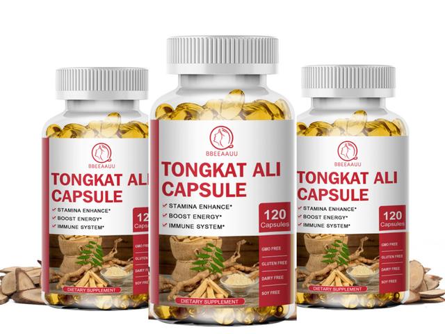 Visgaler Tongkat Ali Capsule For Men Health Boosts Energy Levels Supports Stamina Promote Muscle Growth Fertility Function 3bottle x120pcs on Productcaster.