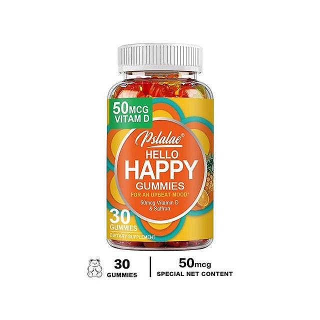 Vorallme Hello Happy Gummies Mood Balancing Support With Vitamin D And Saffron 30 Gummies on Productcaster.