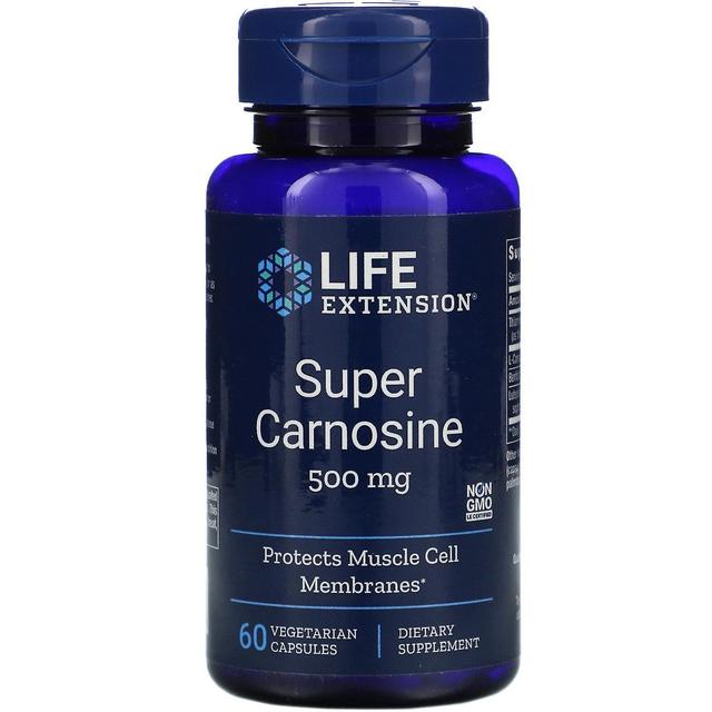 Life Extension Livsforlængelse, Super Carnosin, 500 mg, 60 Vegetariske Kapsler on Productcaster.