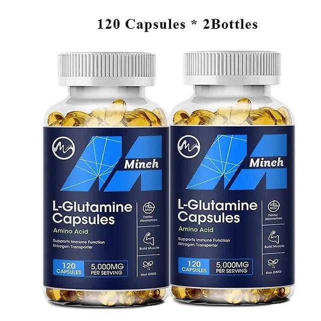 L-Glutamine Capsules Replenish Transporter Supplements Amino Acid Improve Brain Function Support Workout Muscle RecoveryTIB TIB . 120 per 2 Bottles on Productcaster.