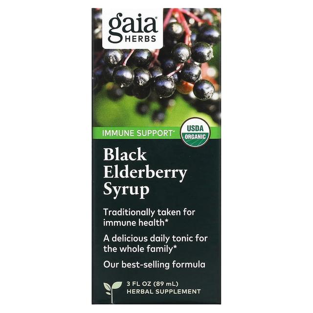 Gaia Herbs, Black Elderberry Syrup, 3 fl oz (89 ml) on Productcaster.