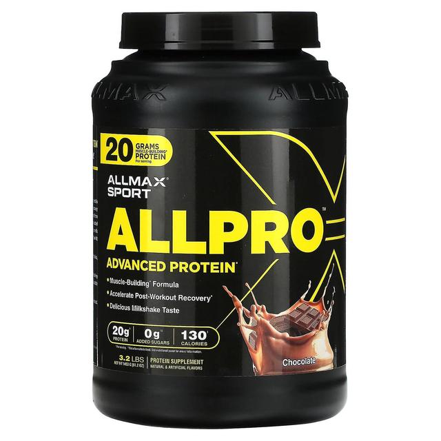 ALLMAX, Sport, ALLPRO Advanced Protein, Chocolate, 1.453 g (3,2 lb) on Productcaster.