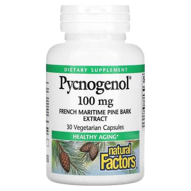 Natural Factors, Pycnogenol, 100 mg, 30 gélules végétales on Productcaster.