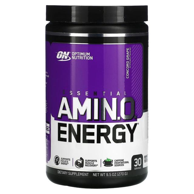 Optimum Nutrition, ESSENTIAL AMIN.O. ENERGY, Concord Grape, 9.5 oz (270 g) on Productcaster.