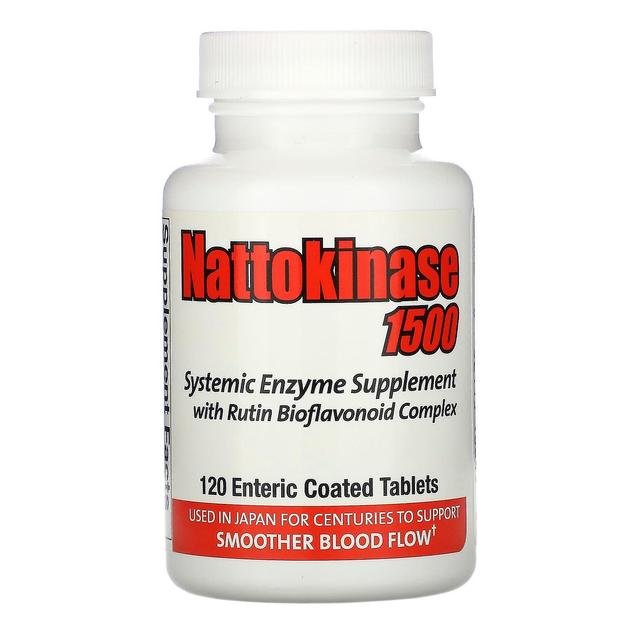 Naturally Vitamins, Nattokinase 1500, Systemic Enzyme Supplement, 120 Enteric Coated Tablets on Productcaster.