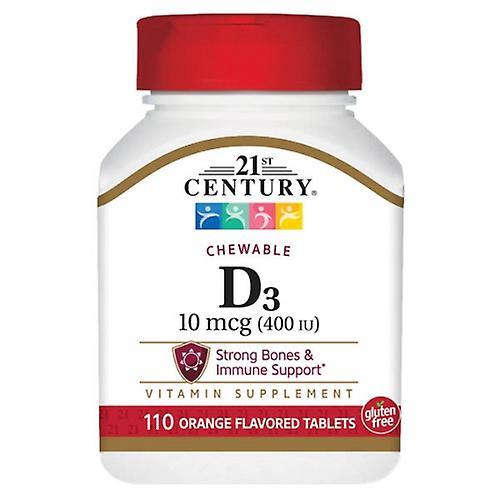 21st Century Vitamin D3 Orange Chewable, 10mcg, 400 IU 110 Tabs (Pack of 2) on Productcaster.