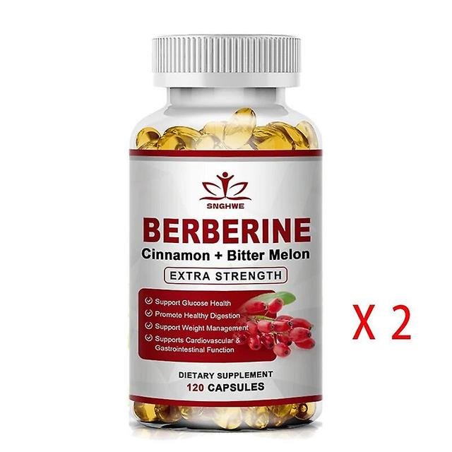 Venalisa Berberine Capsules Ceylon Cinnamon Bitter Gourd Healthy Immune System, Heart Health Supplements 120 count-2 bottle on Productcaster.