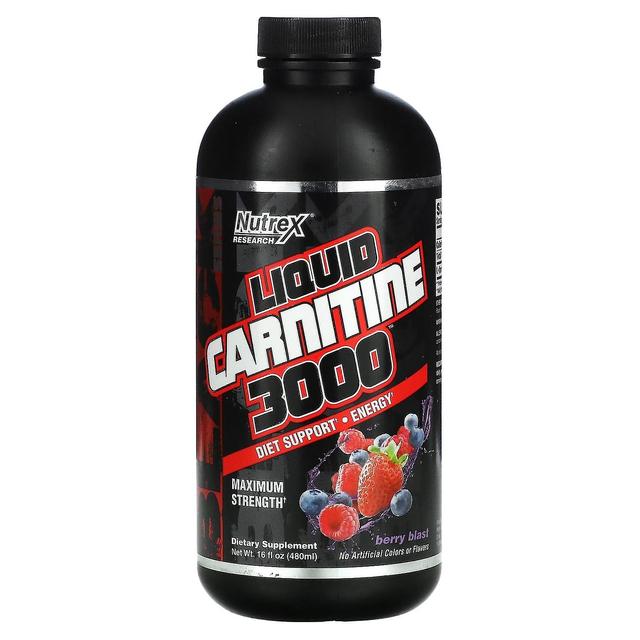 Nutrex Research, Liquid Carnitine 3000, Berry Blast, 16 fl oz (480 ml) on Productcaster.