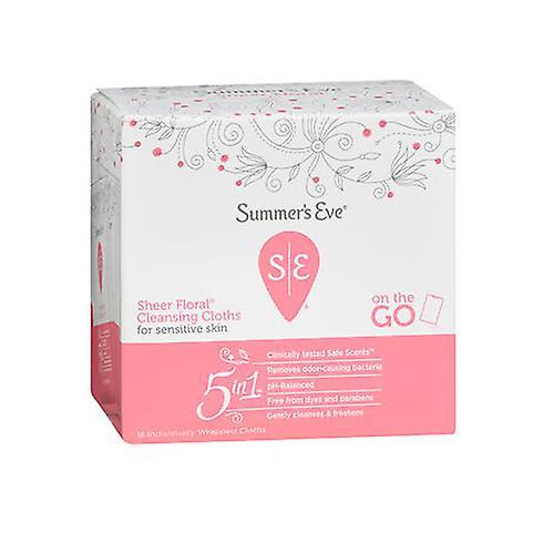 Summer's Eve Summers Eve Feminine Cleansing Cloths, Sensitive Skin Sheer Floral Summers 16 each (Pack of 1) on Productcaster.