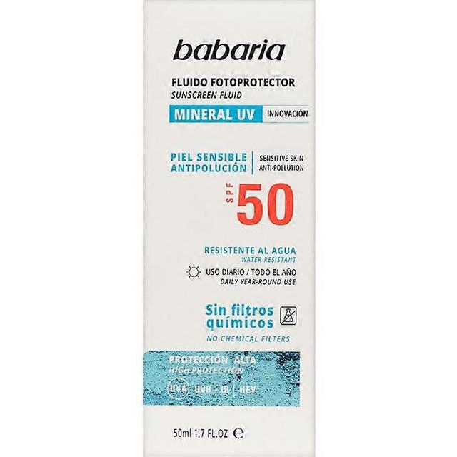 Babaria sun mineral fotoprotector facial fluid spf50 50ml on Productcaster.