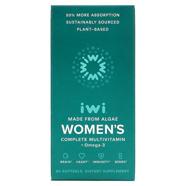 iWi, kvinnors kompletta multivitamin + omega-3, 60 softgels on Productcaster.