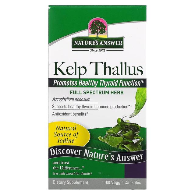 Nature's Answer Naturens svar, Kelp Thallus, 100 Veggie Kapsler on Productcaster.