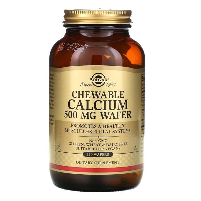 Solgar, Chewable Calcium, 500 mg, 120 Wafers on Productcaster.