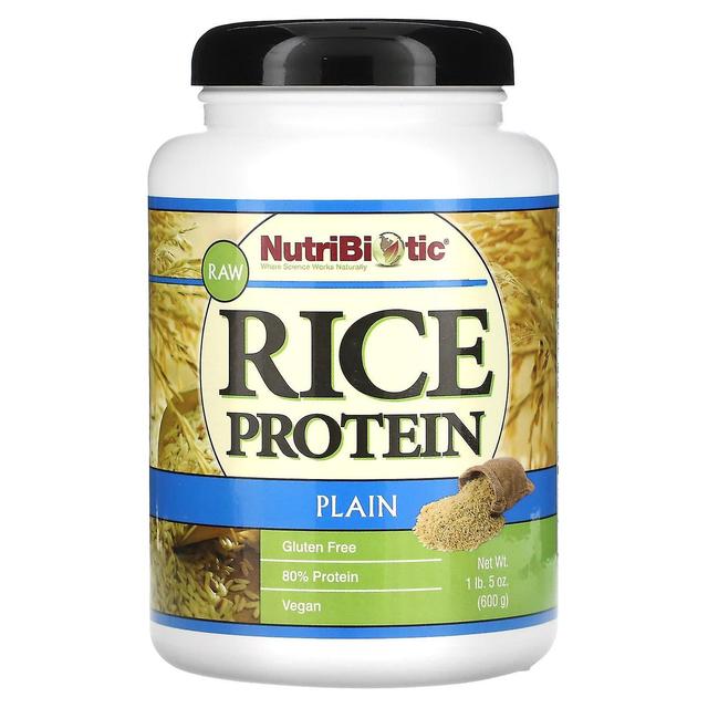 NutriBiotic, Proteína de Arroz Cru, Simples, 5 oz (600 g) on Productcaster.