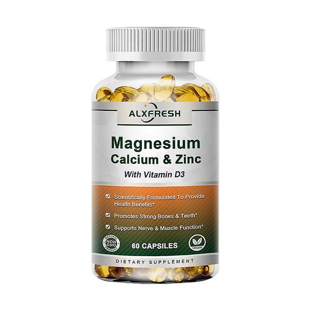 Tib 3x Calcium Magnesium Zinc Capsule Vitamin D3 For Strong Bones Teeth Heart Nerve Increase Immune System Function Supplement GMZ 120PCS on Productcaster.