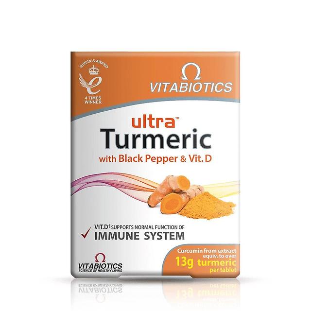 Vitabiotics Ultra Turmeric Unisex Black Pepper No Artificial Color Vitamins on Productcaster.