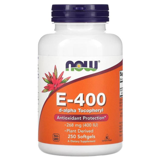 NOW Foods, E-400, 268 mg (400 IU), 250 Softgels on Productcaster.