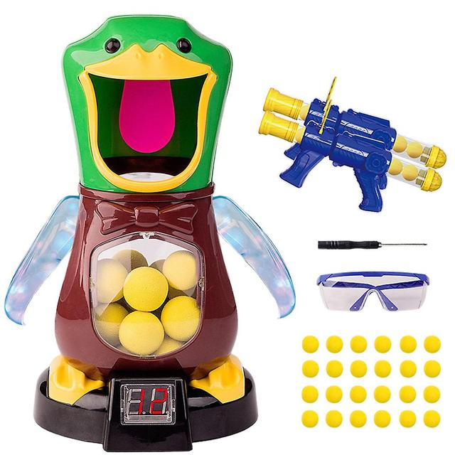 Hungry Ducks Shooting Toy Set Multifunctional Scoring Battling Toys For Boys Girls 24 Balls Automatic Walking on Productcaster.