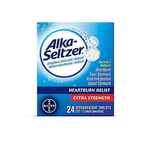 Alka-Seltzer Effervescent Tablets Extra Strength, 24 Tabs (Pack of 2) on Productcaster.